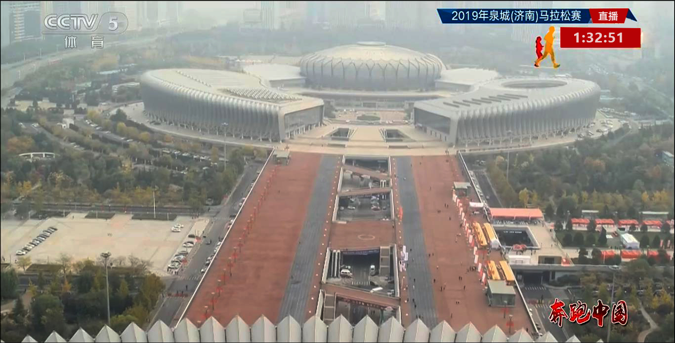 广州帝森品牌通过CCTV5直播的济南市泉城马拉松项目向全国市民展示